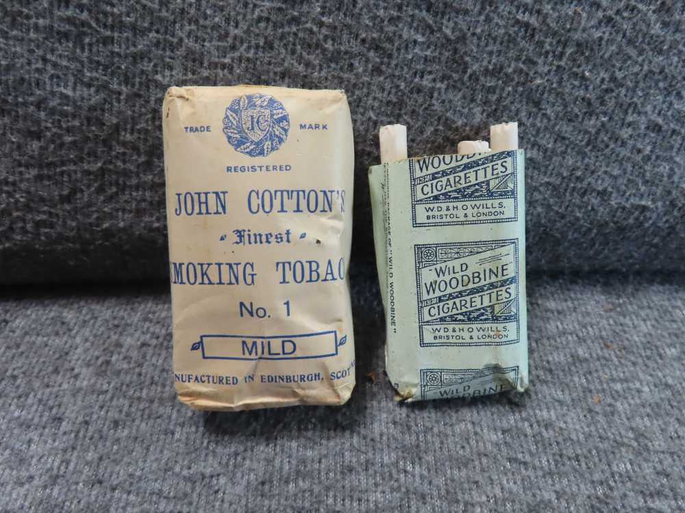 WWII BRITISH PACK OF 10 WILD WOODBINE CIGARETES & JOHN COTTON'S TOBACCO-img-15