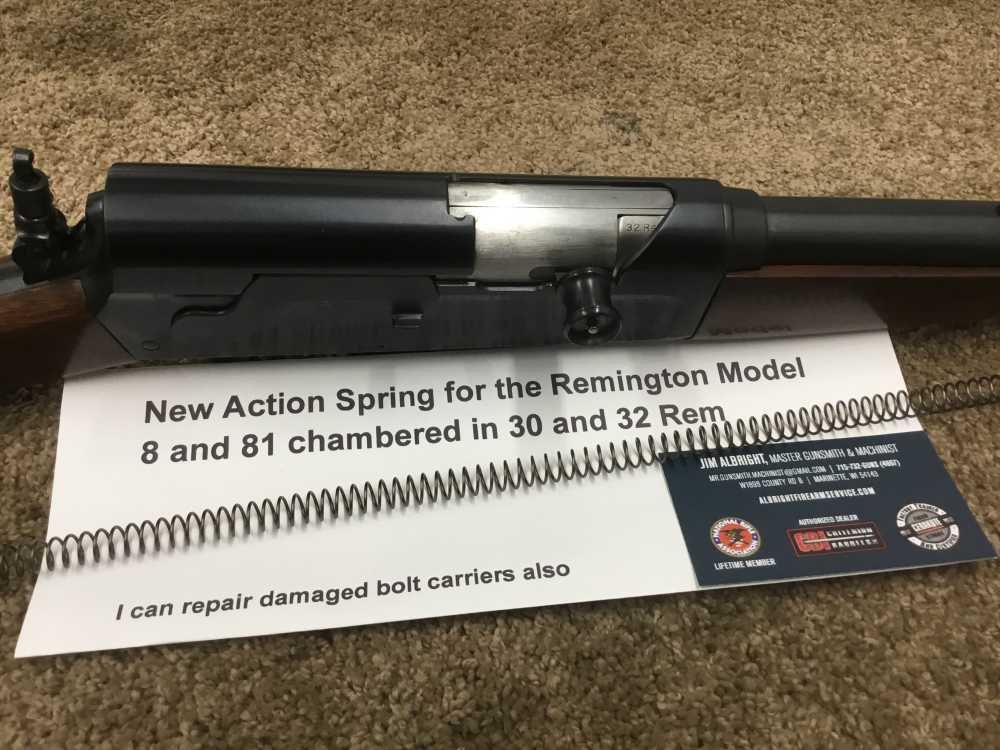 New action spring for Remington models 8 and 81 in 30 and 32 Remington-img-0