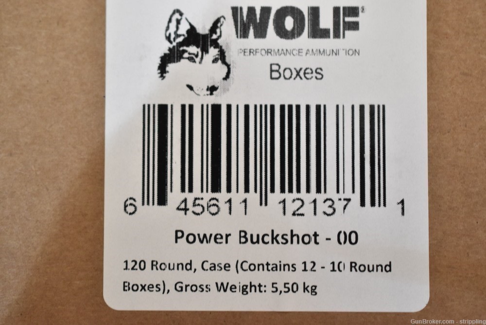 120 Rounds Wolf 12ga 00 Buck Shot Shotgun Ammo 1 Case 12 Boxes 10 Round Box-img-3