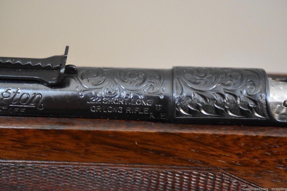 Beautiful Hand Engraved Remington Model 341 22 Caliber Bolt Action Rifle-img-9