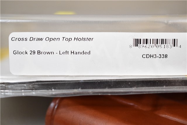Glock Model 29 Tagua Left Hand Cross Draw Open Top Leather Holster-img-2