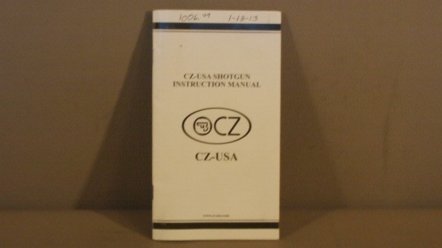 CZ-USA Shotgun Instruction Manual-img-0