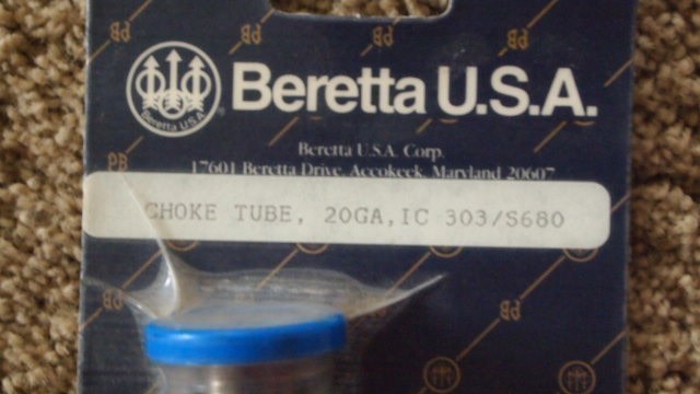 Beretta Improved Cylinder 20ga. Chole Tube-img-1