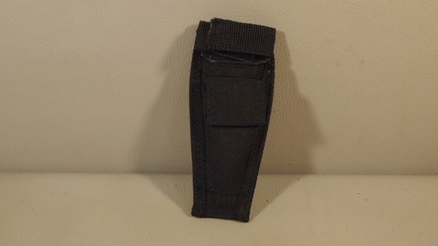 Black Fixed Blade Nylon Knife Sheath with Front Pouch -img-0