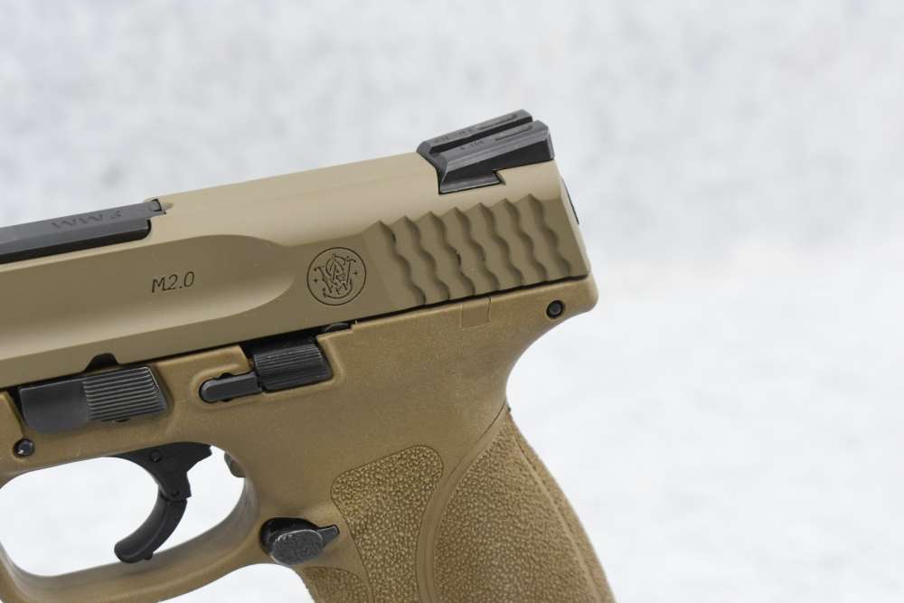 S&W M&P9 M2.0 9mm 4 FDE TruGlo TFX Night Sights Osprey Green Laser Like New-img-6
