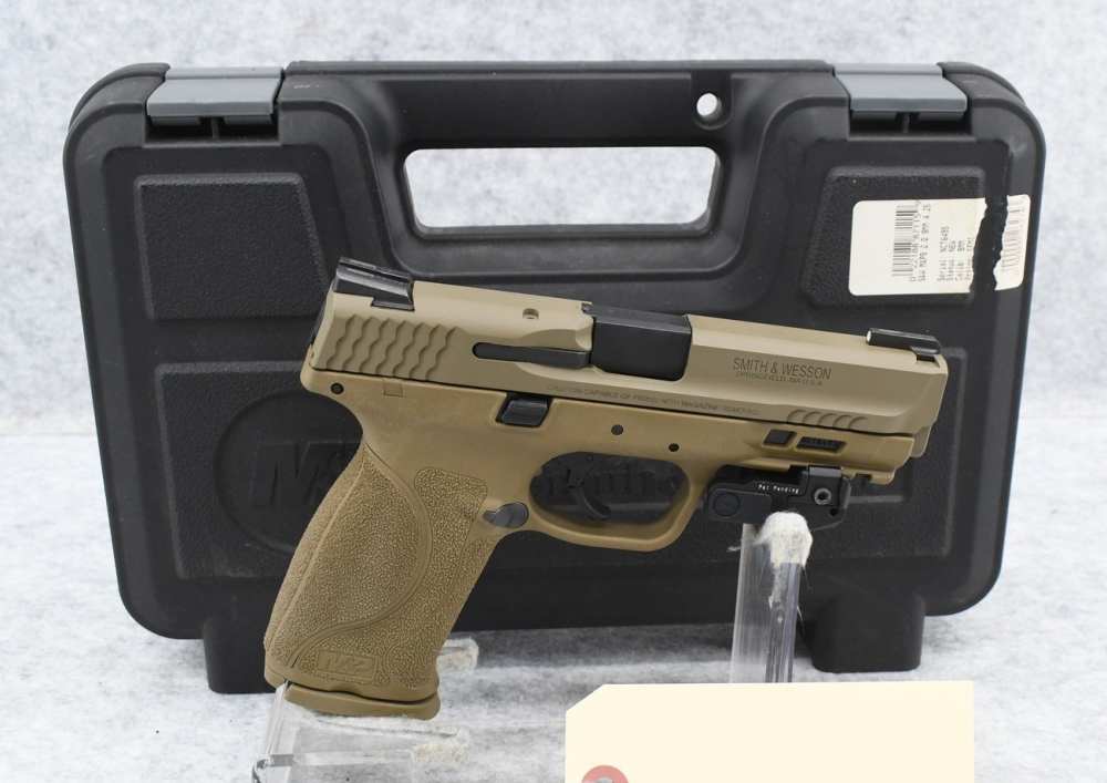 S&W M&P9 M2.0 9mm 4 FDE TruGlo TFX Night Sights Osprey Green Laser Like New-img-0