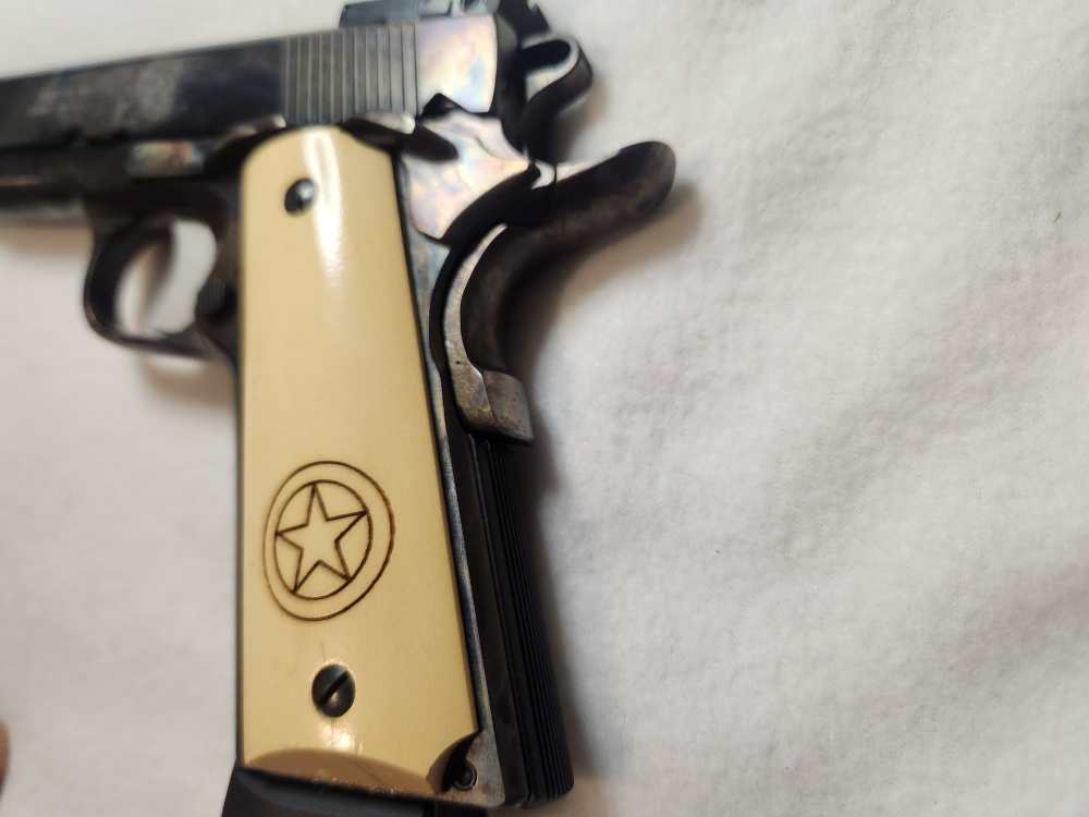 RARE Olympic Arms Schuetzen work 1911 Trail boss LONG SLIDE case hardned-img-10