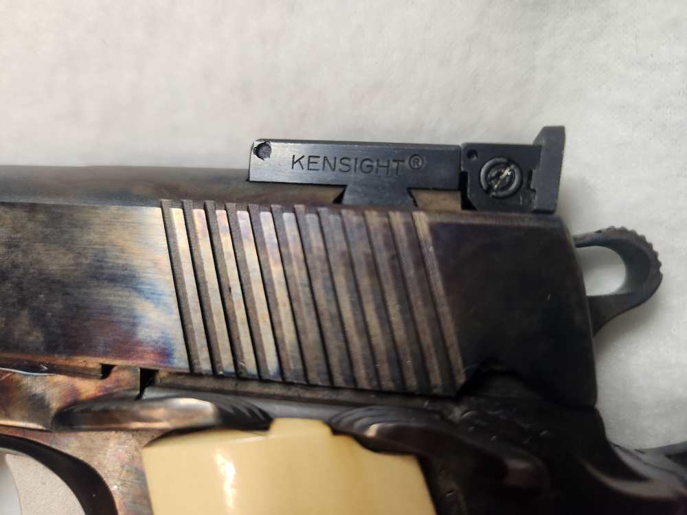 RARE Olympic Arms Schuetzen work 1911 Trail boss LONG SLIDE case hardned-img-9