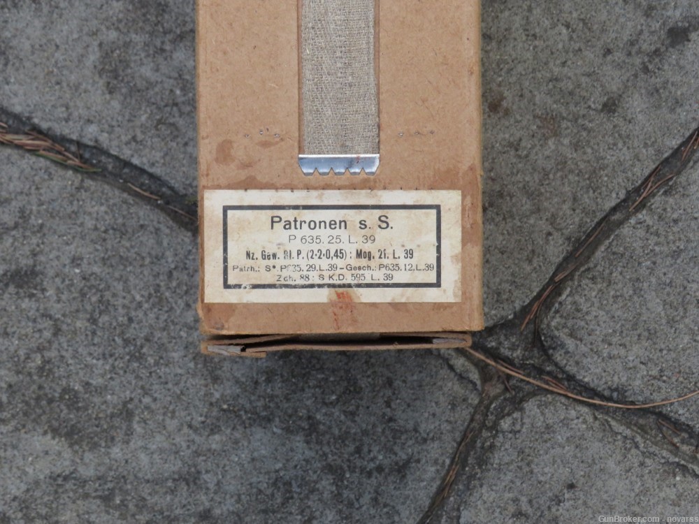 WWII GERMAN 8mm PATRONEN SS BRICK OF 300 ROUNDS P635 S* EXCELLENT CONDITION-img-7