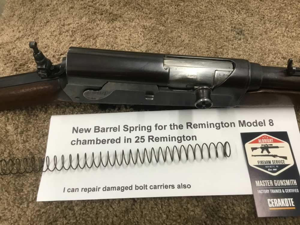 New Barrel Spring for Remington Model 8 in 25 Remington-img-0