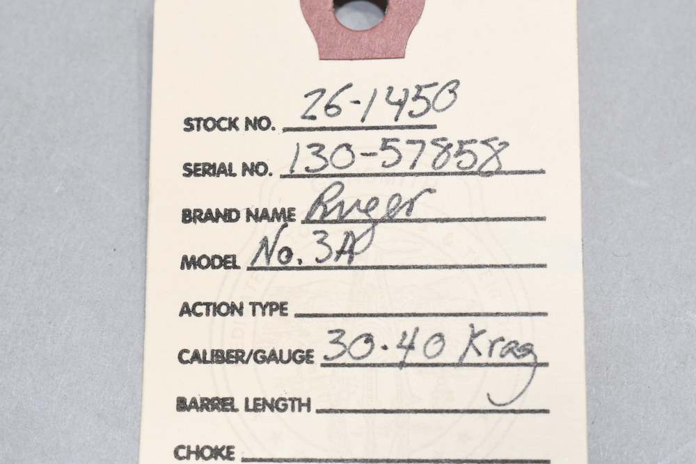 Scarce Ruger No.3-A Falling Block Single Shot Rifle 30-40 Krag 22" Bbl 1976-img-1