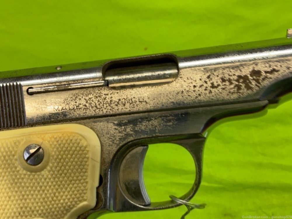 French MAB Brevete 7.65 Browning Modele C 32 ACP Auto Nickel Semi Auto  -img-5