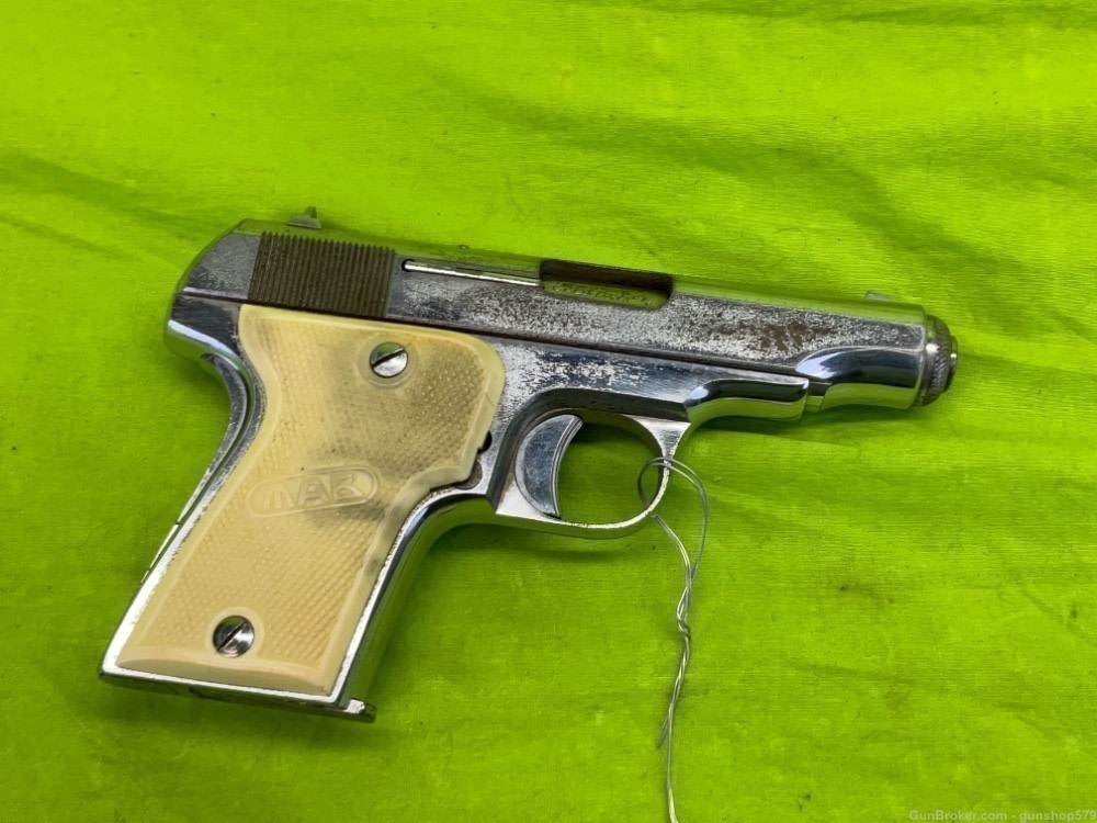 French MAB Brevete 7.65 Browning Modele C 32 ACP Auto Nickel Semi Auto  -img-7