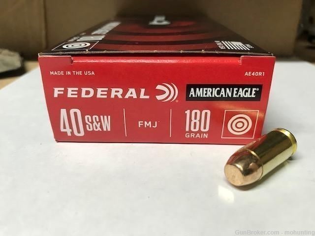 Federal AE40R1 40 S&W 180gr FMJ 100 Rounds-img-0