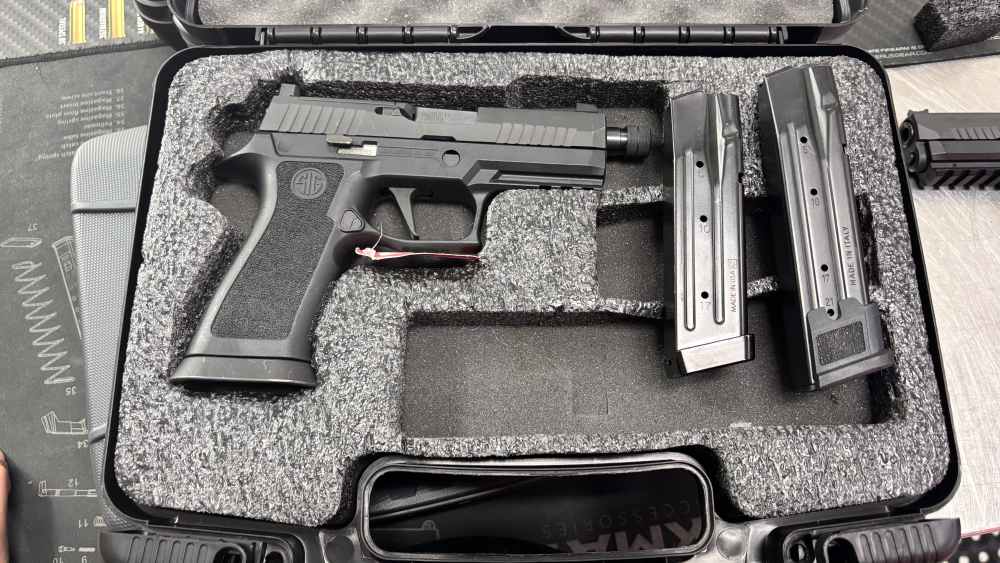 Sig Sauer P320x Carry Navy Seal 4.6” threaded barrel OR box 2 magazines -img-20