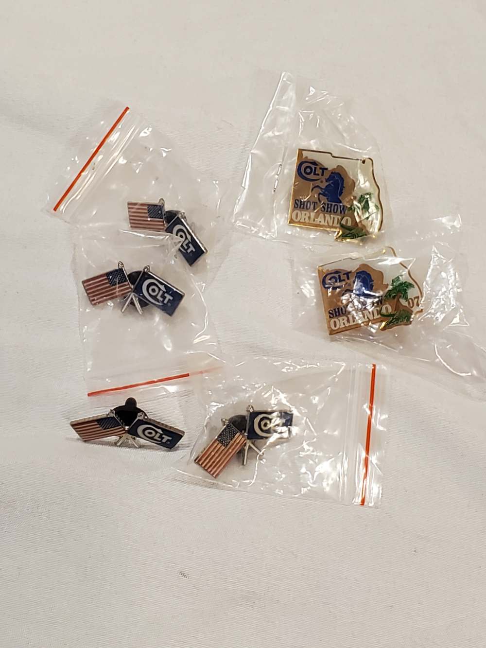 Colt Collectable Pins from Shot Show 2007 and American Flag-img-1