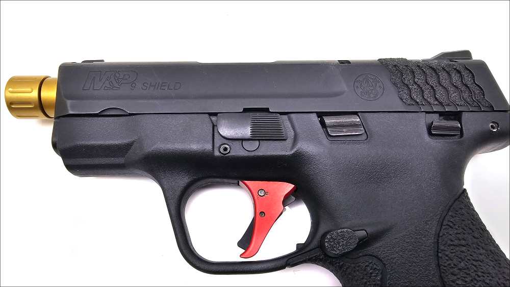 Smith & Wesson M&P Shield 9mm Custom Threaded Semi Auto Pistol-img-7