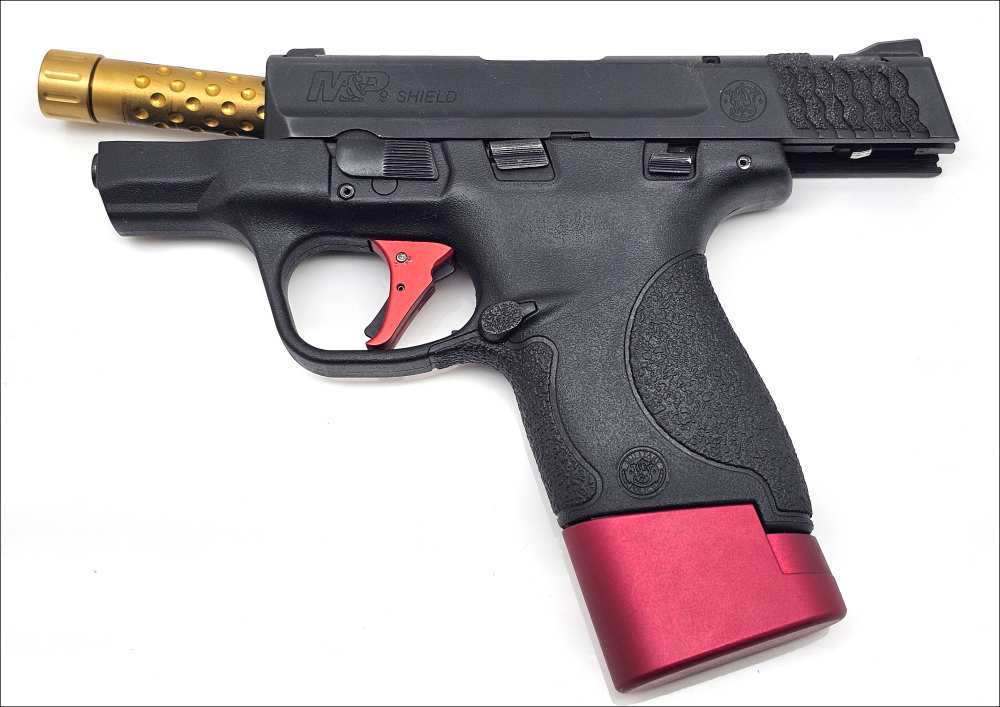 Smith & Wesson M&P Shield 9mm Custom Threaded Semi Auto Pistol-img-11