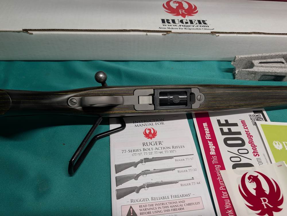New Ruger 77/22 22 Hornet Green Mountain Grey Stainless Laminate rifle new-img-10
