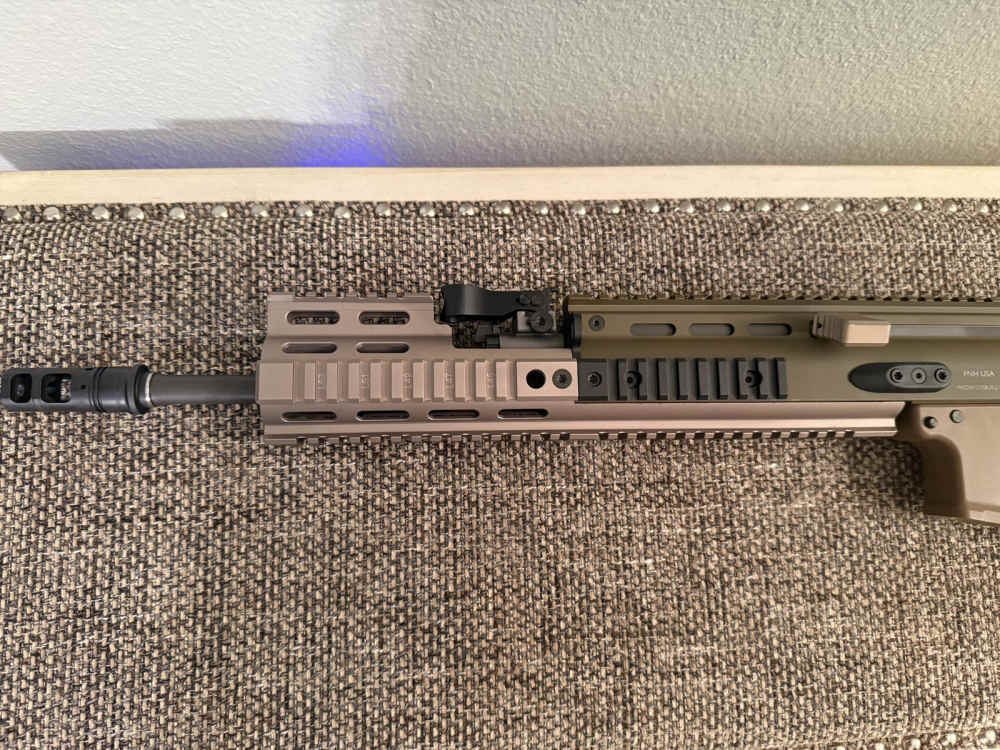 FN SCAR 16S FDE 5.56 with Upgrades, Rifle Case, Like New!-img-3