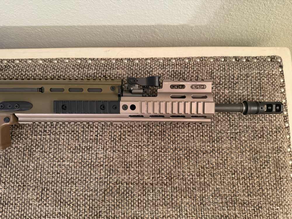 FN SCAR 16S FDE 5.56 with Upgrades, Rifle Case, Like New!-img-6
