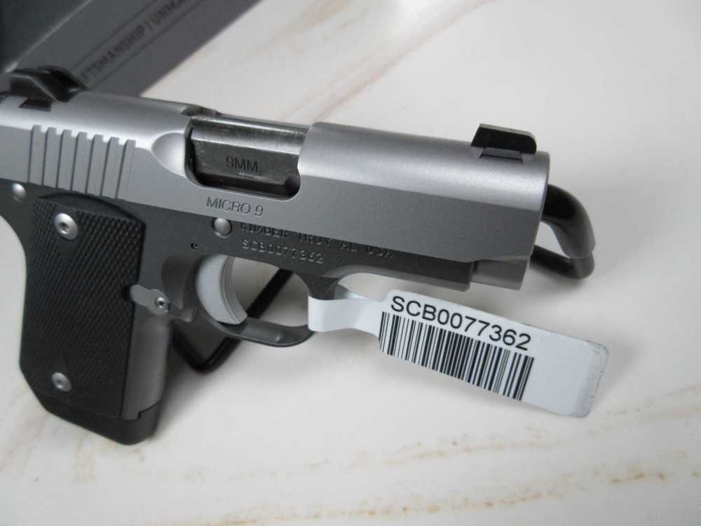 Kimber Micro9 9mm Aluminum frame stainless steel SAO rubber grips-img-6