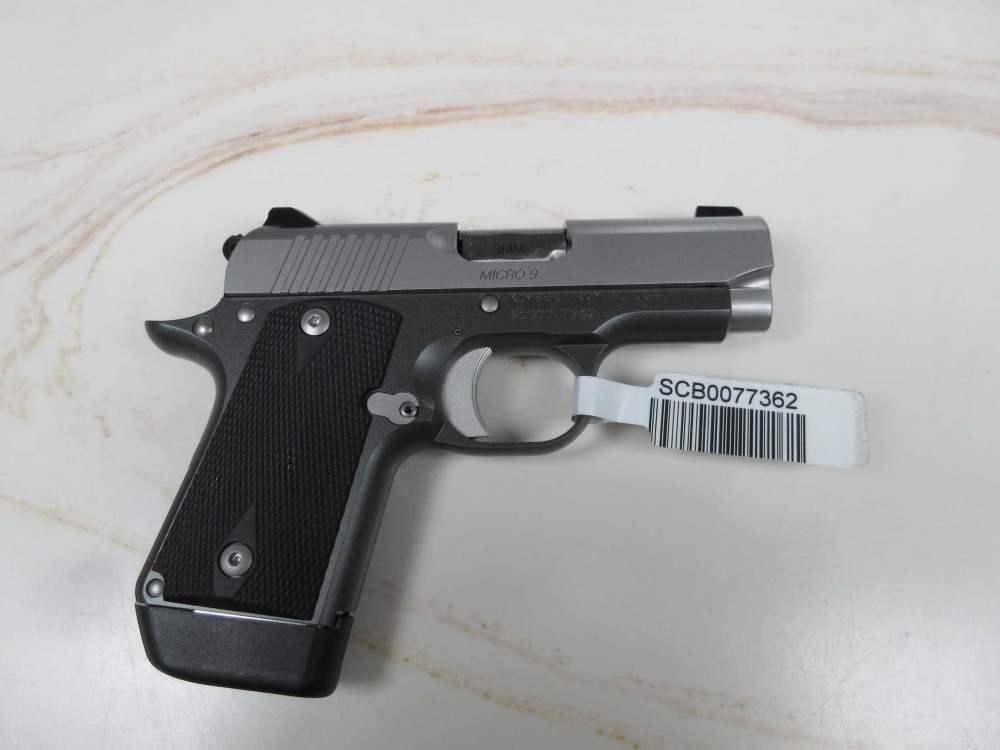 Kimber Micro9 9mm Aluminum frame stainless steel SAO rubber grips-img-1
