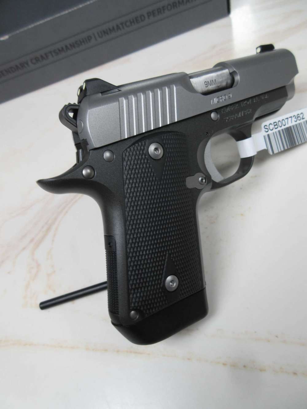 Kimber Micro9 9mm Aluminum frame stainless steel SAO rubber grips-img-7