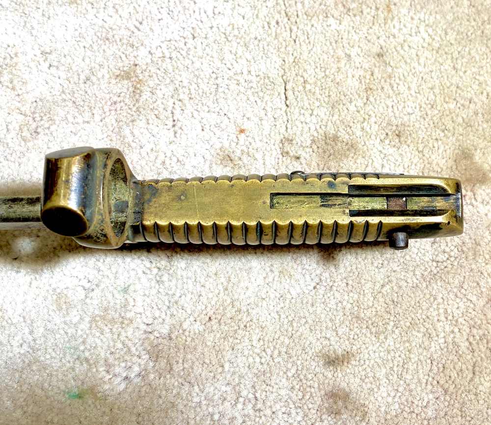 US 1841 1855 Harpers Ferry Saber Bayonet & Scabbard PB/P Excellent-img-10
