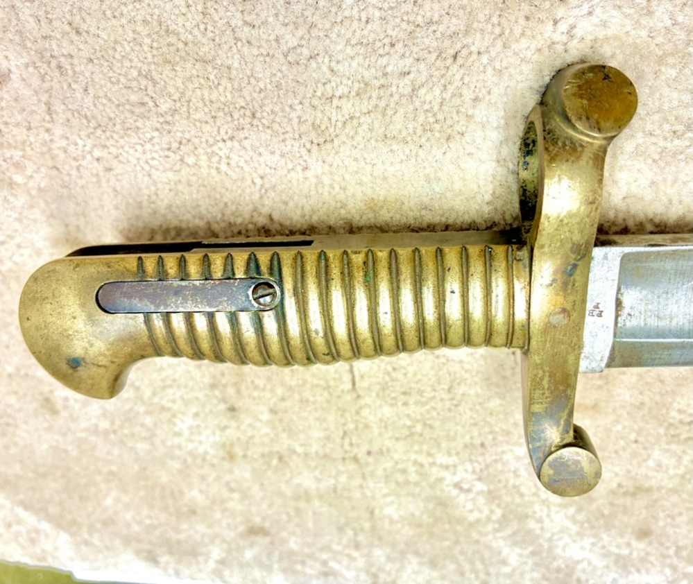 US 1841 1855 Harpers Ferry Saber Bayonet & Scabbard PB/P Excellent-img-2