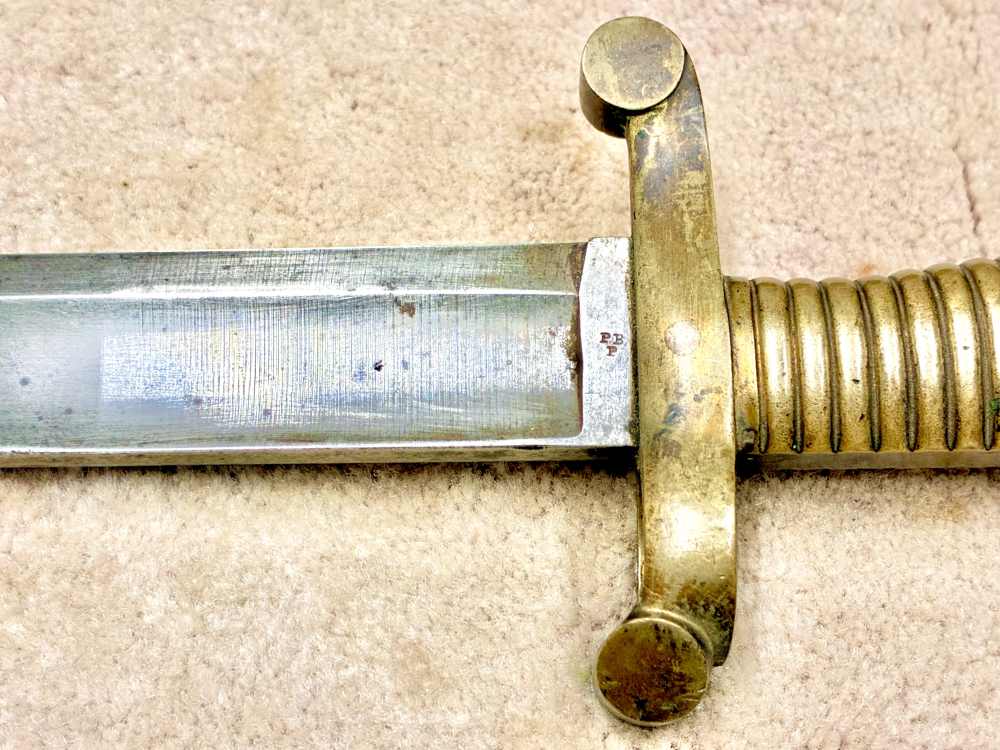 US 1841 1855 Harpers Ferry Saber Bayonet & Scabbard PB/P Excellent-img-4