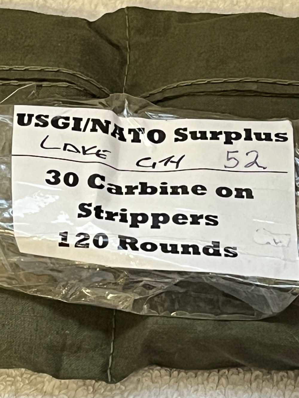 Lake City 30 Carbine 120 Round Stripper Clips 1952 Ammo Ammunition Military-img-4