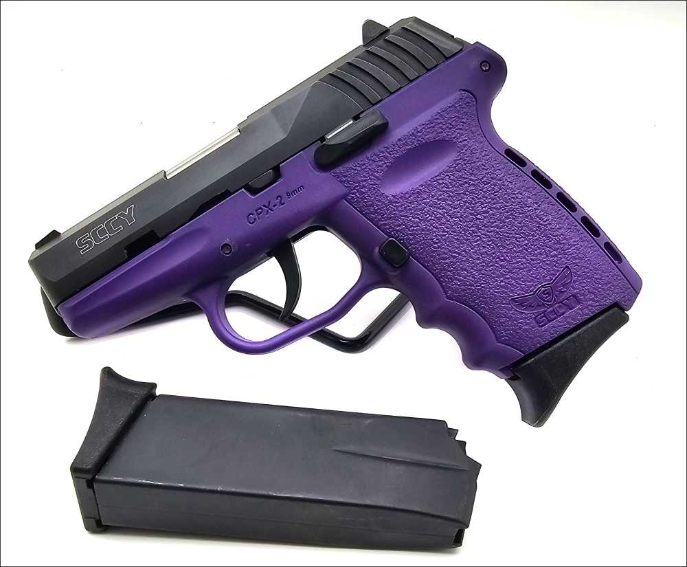 SCCY CPX-2 Compact 3" 9mm Pistol w/ 2 Mags Purple N/MINT-img-0