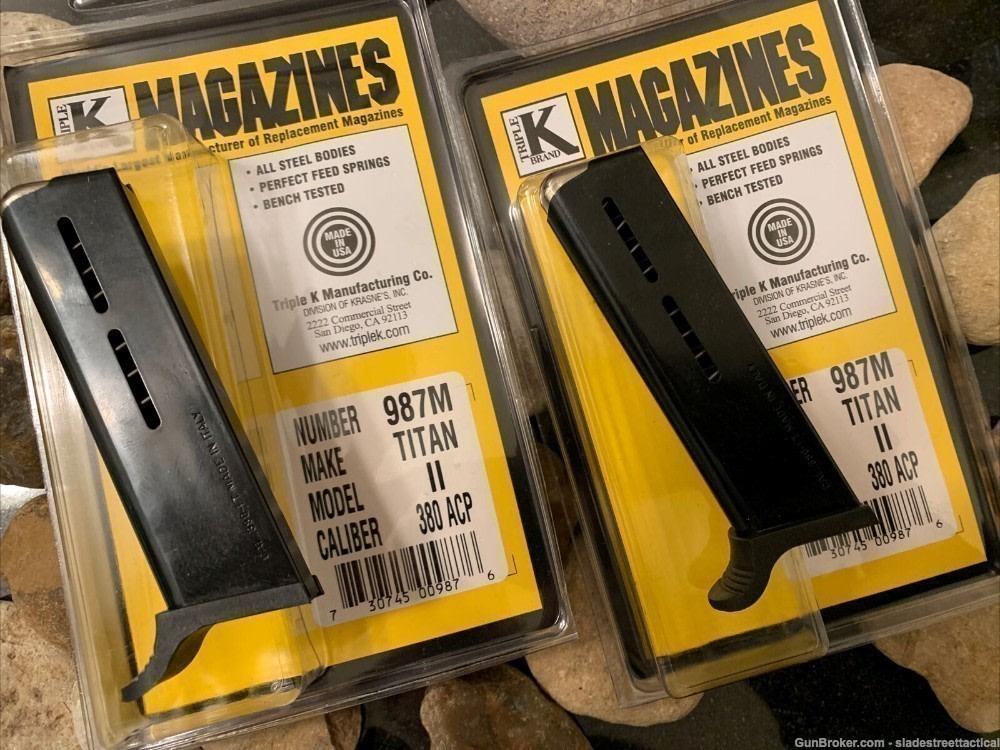 2-Pack FIE Titan II, Excam GT, Targa 380 or 32 Blued Steel 7 RD Magazine-img-0