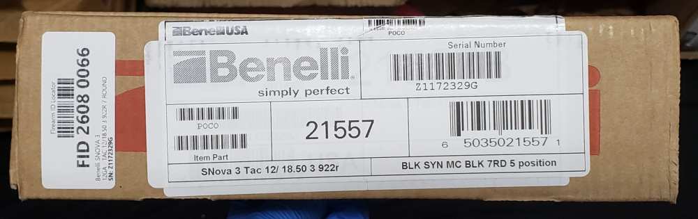 Benelli SuperNova Tactical 12ga 18.5in barrel 7rd 5 position stock 21557-img-23