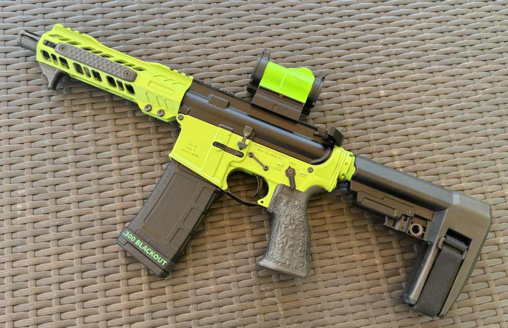 .300 AAC Blackout AR Pistol | Zombie Green & Black | Sig Green Dot-img-2
