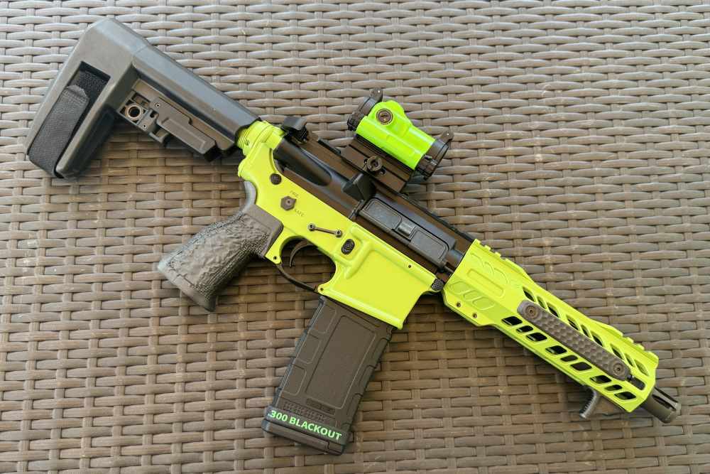 .300 AAC Blackout AR Pistol | Zombie Green & Black | Sig Green Dot-img-1