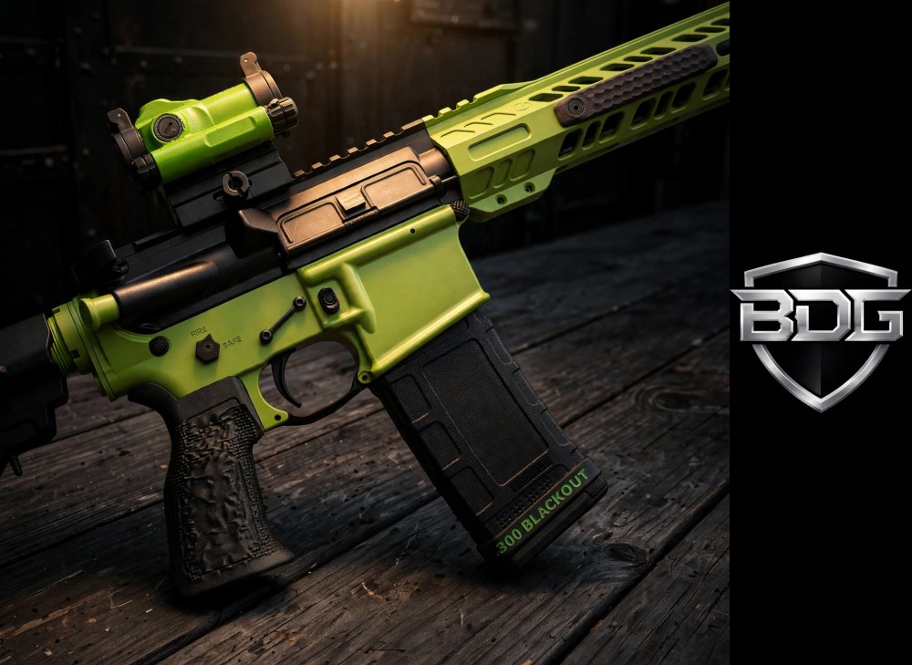 .300 AAC Blackout AR Pistol | Zombie Green & Black | Sig Green Dot-img-0