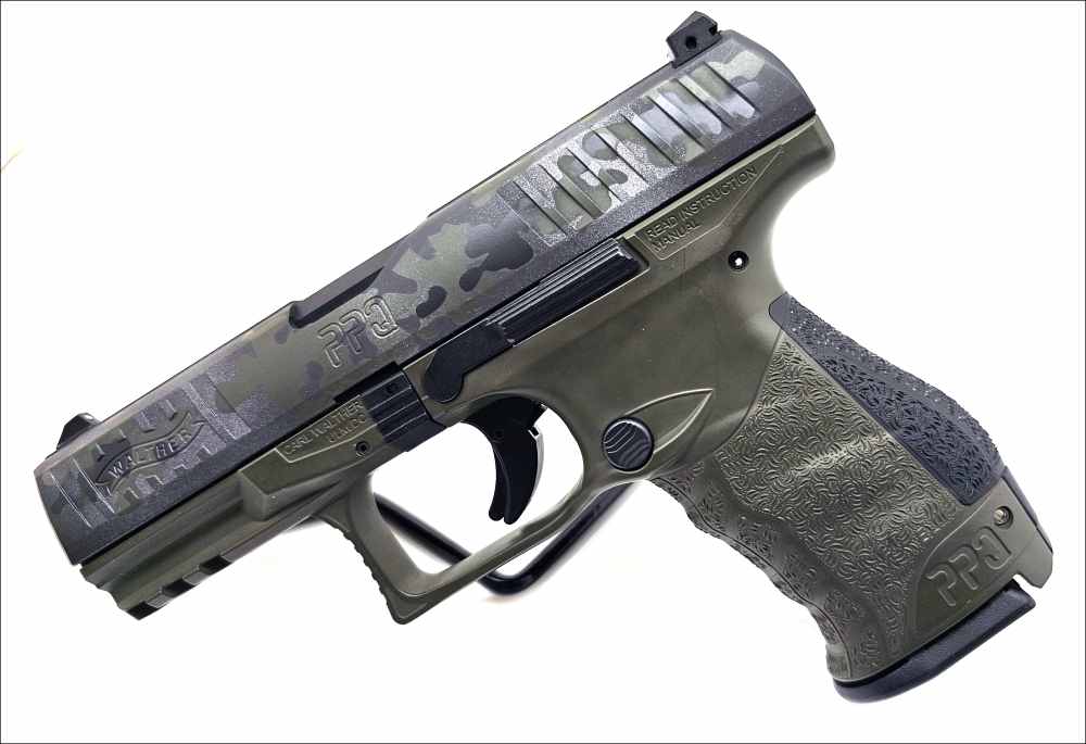 Walther PPQ M2 4.25" Custom Camo 9mm Pistol NICE! 15RD MAG-img-1