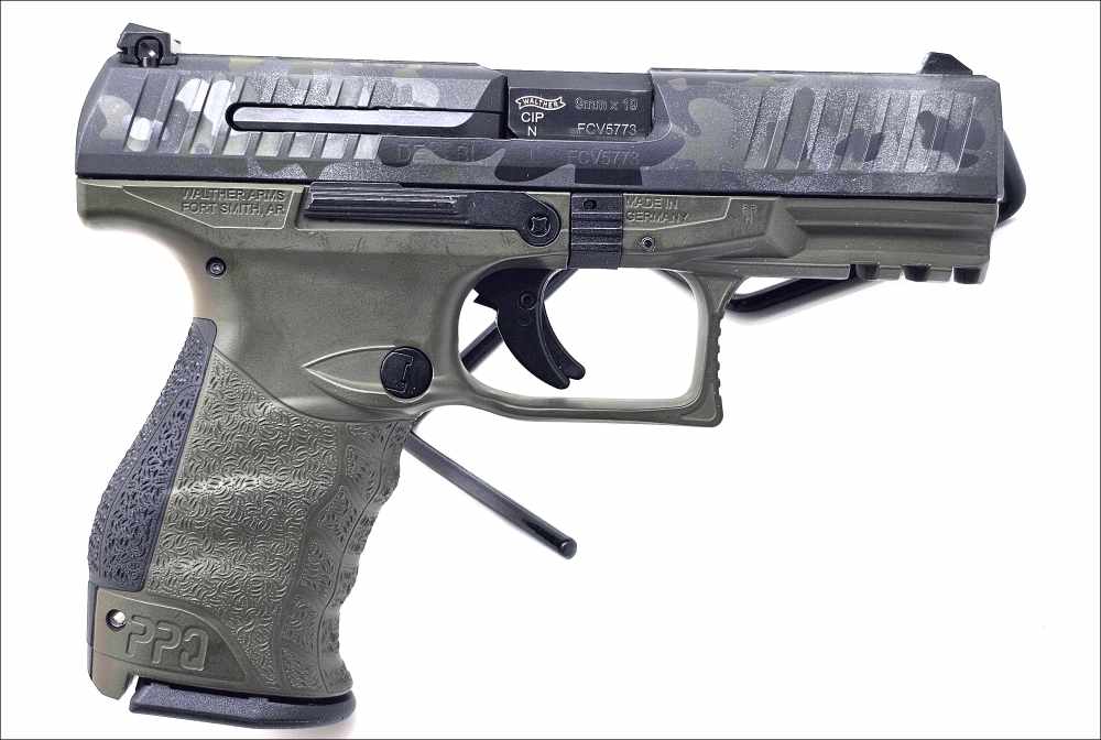 Walther PPQ M2 4.25" Custom Camo 9mm Pistol NICE! 15RD MAG-img-0
