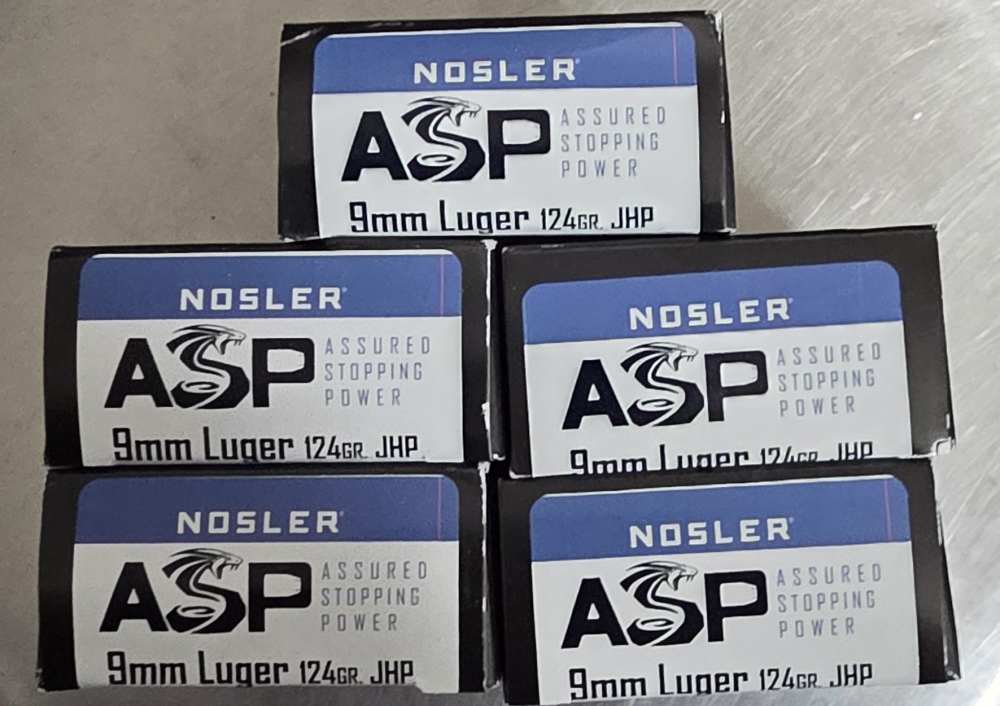 250 Rounds of Nosler 9 MM 124 GR JHP ASP-img-0