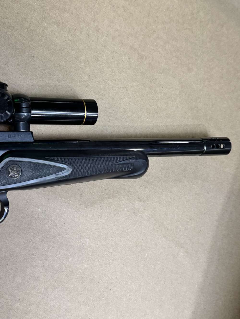 Thompson Center 35 REM Single shot pistol LEUPOLD M8-2X EXTENDED ER SCOPE -img-21