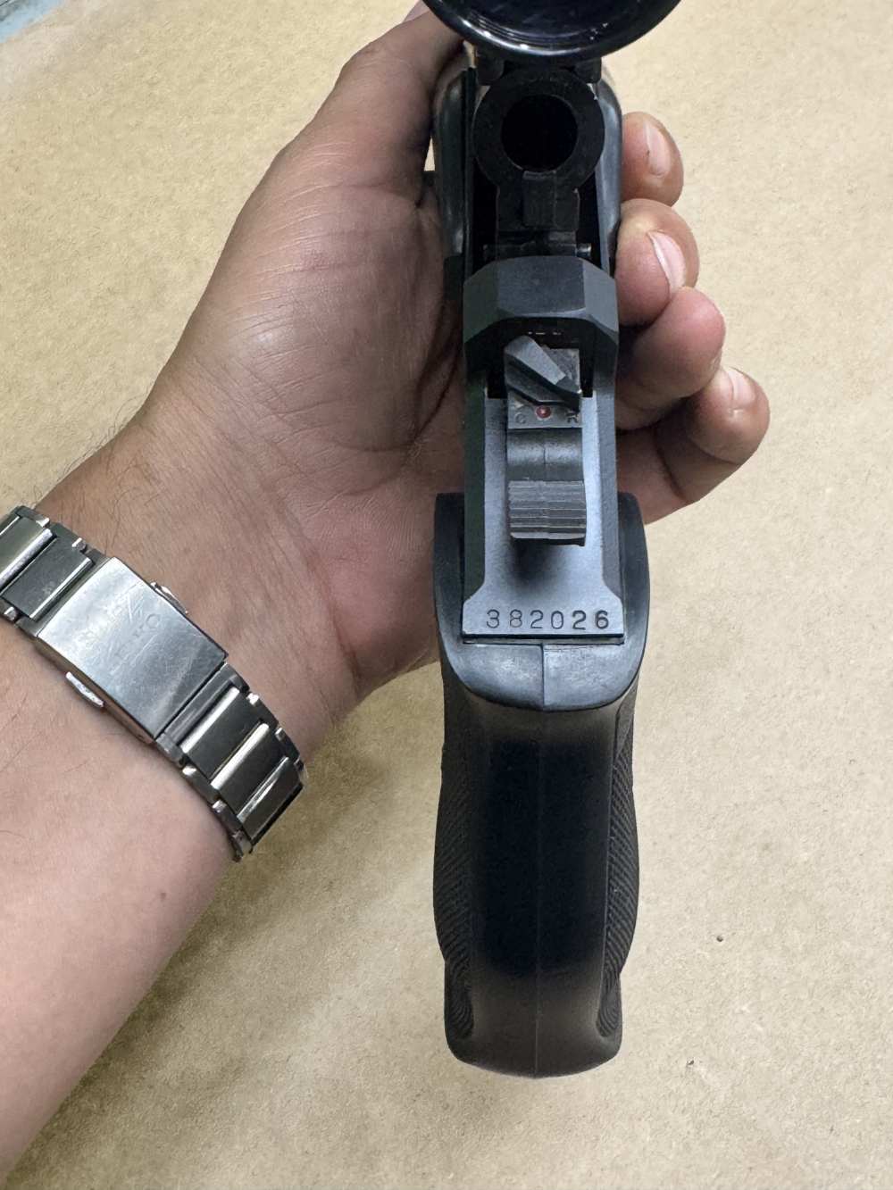 Thompson Center 35 REM Single shot pistol LEUPOLD M8-2X EXTENDED ER SCOPE -img-20