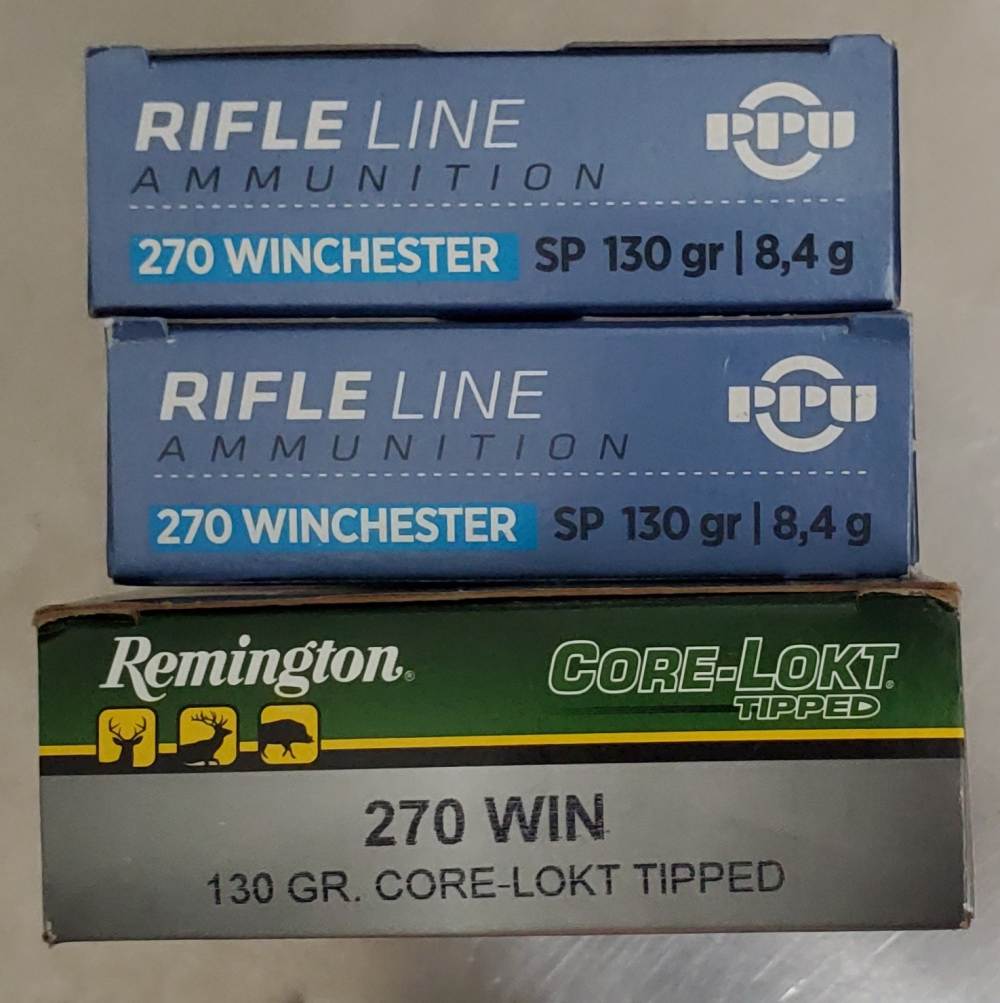 Mixed Lot of 270 WIN Ammo, 20 Rounds Remington Core-Lokt Tipped, 36 PPU-img-0