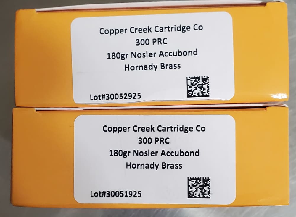 40 Rounds of Copper Creek Custom 300 PRC 180 GR AccuBond-img-0