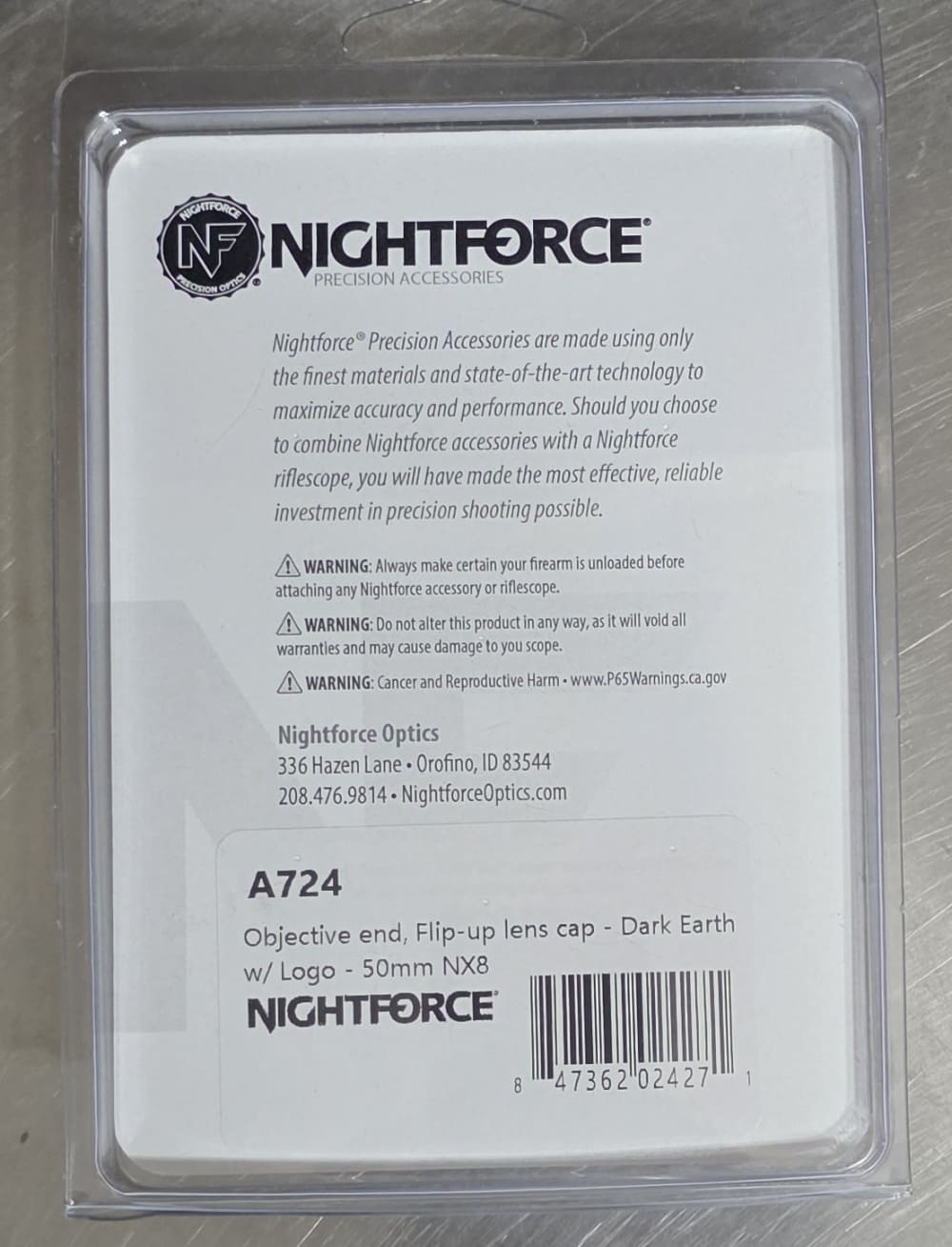 NIGHTFORCE Objective Flip Up Lens Cap, Dark Earth 50MM A724-img-1