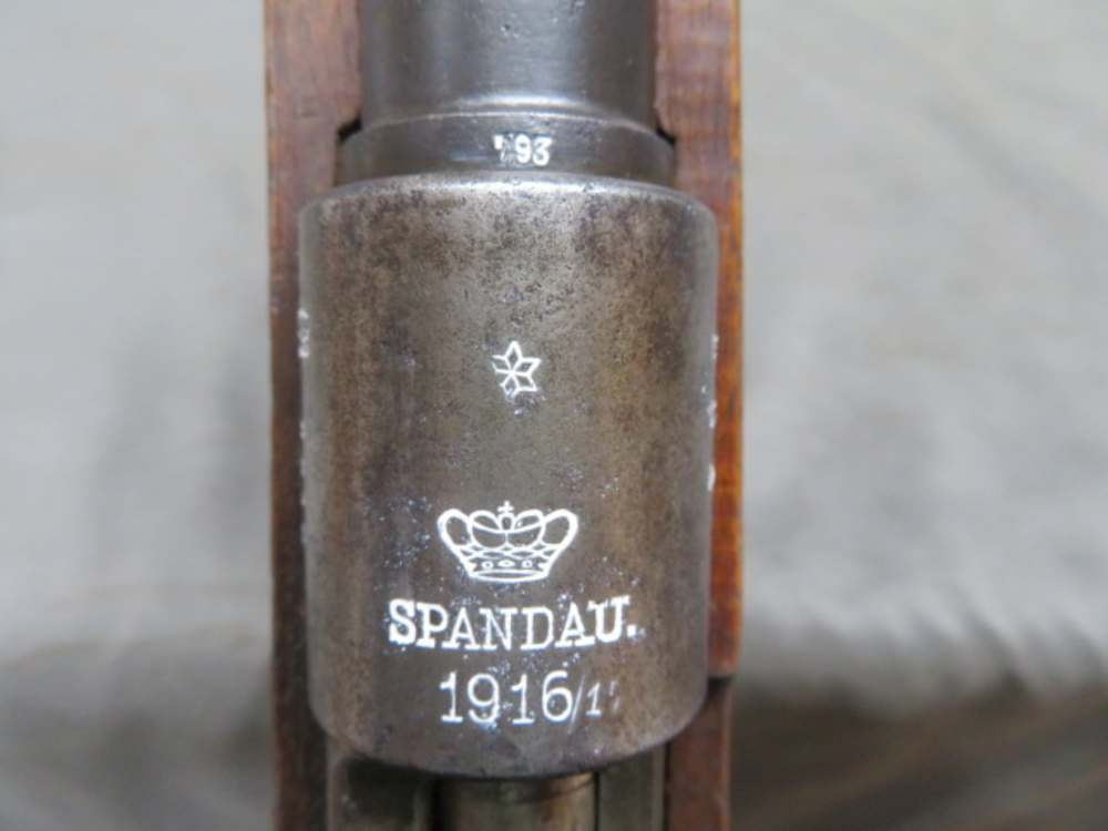 WWI GERMAN GEW 98 MAUSER RIFLE-SPANDAU 1916/17-STAR MARKED-img-0
