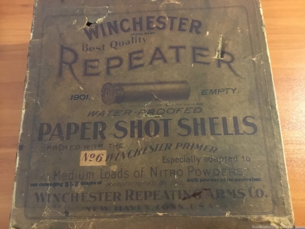 Winchester Repeater Paper Shot Shells,10ga. 100rd. box 24 unfired casings -img-0