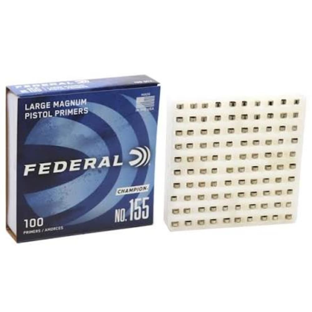 FEDERAL PRIMERS #155 - LARGE MAGNUM PISTOL PRIMERS - 100CT-img-0
