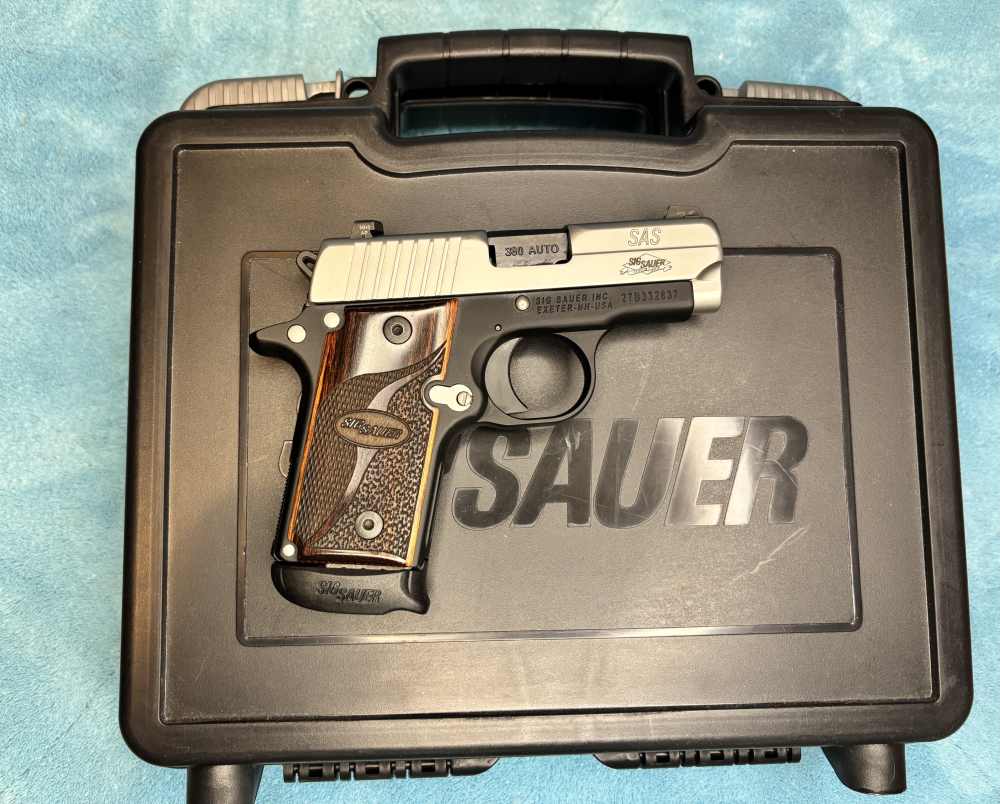 Sig Sauer Custom Shop P238 SAS 380 ACP W Case, Holster, Manual -img-0